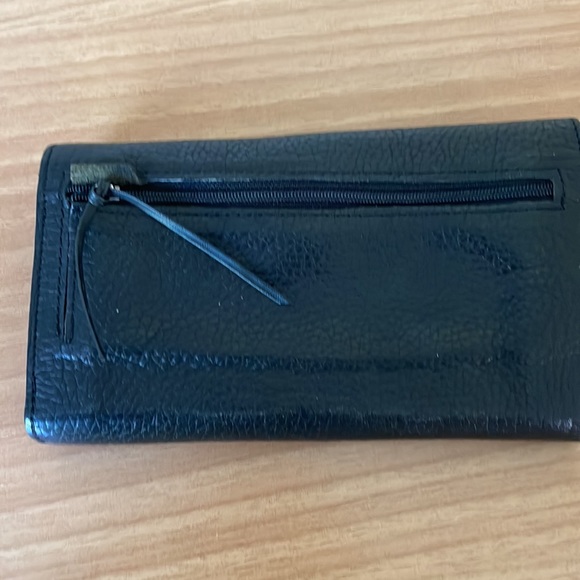Trifold wallet in genuine pebble black leather - Picture 7 of 7